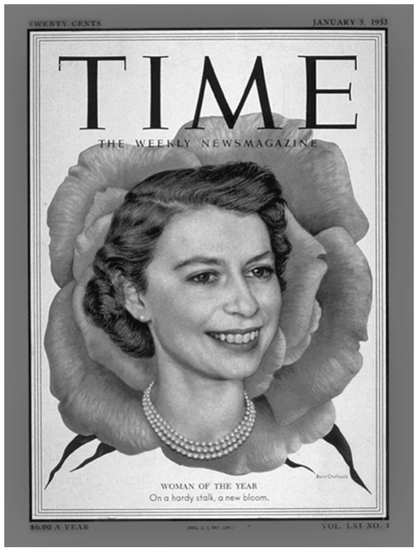 Queen Elizabeth II PERSON OF THE YEAR for 1952. TIME Magazine, Jan. 5, 1953