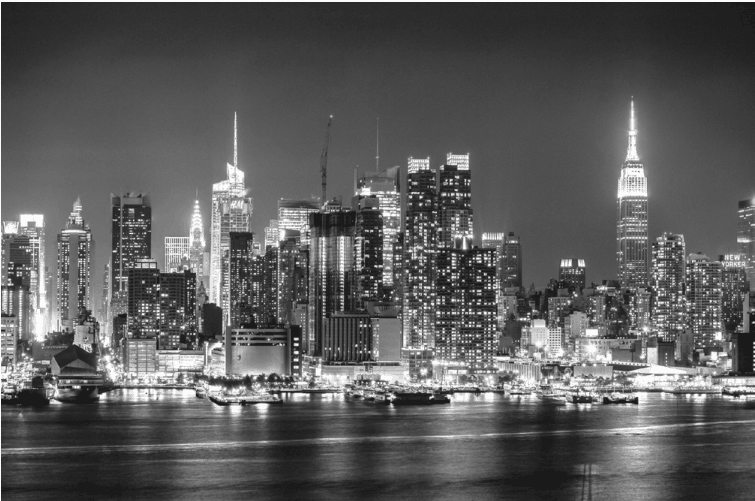 City lights at night